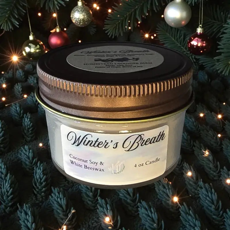 Homestead winter candle collection – 4 oz candle homestead lavender farm