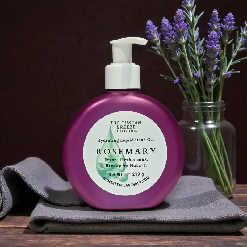 Hydrating liquid hand gel – rosemary & eucalyptus liquid hand soap homestead lavender farm