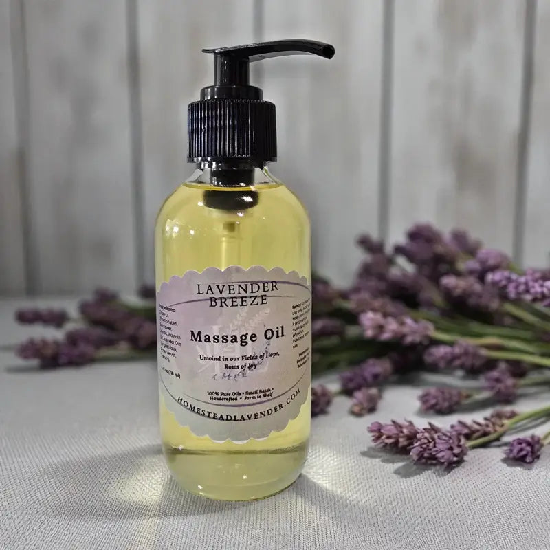 Lavender breeze – ’unwind’ lavender massage oil homestead lavender farm