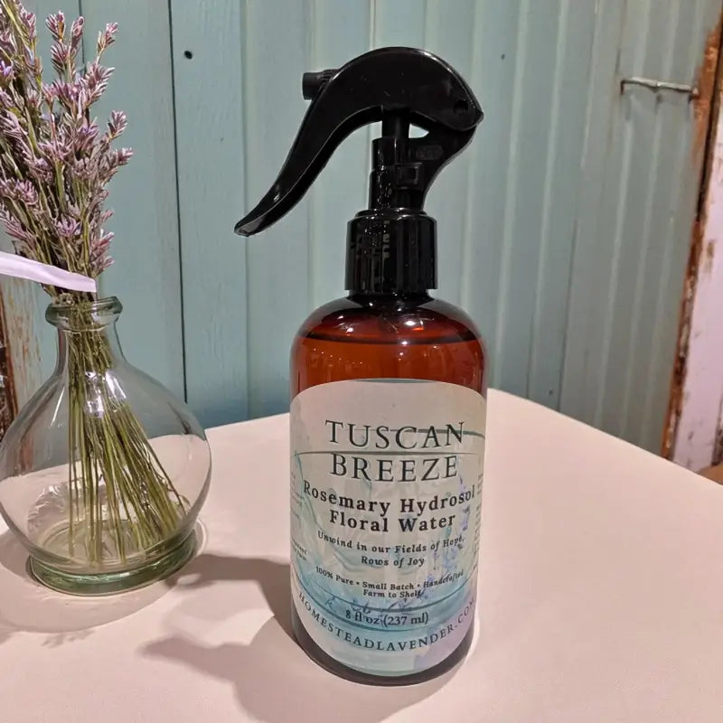 Tuscan breeze – rosemary hydrosol (pure distillation) hydrosol homestead lavender farm