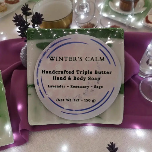 Winter’s collection - winter’s calm – triple butter artisan soap artisan soap homestead lavender farm