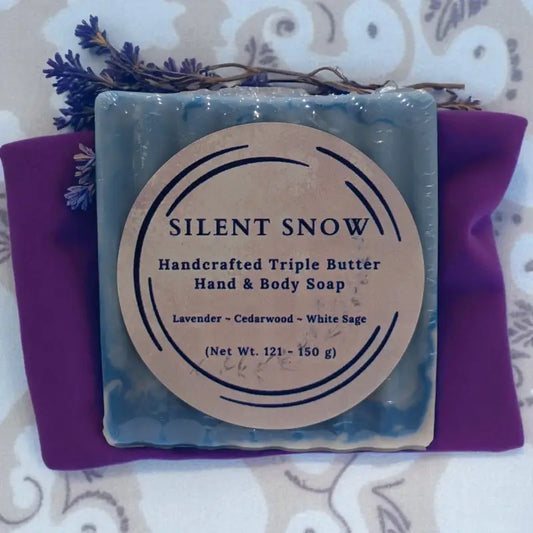 Winter’s collection - silent snow – triple butter artisan soap artisan soap homestead lavender farm