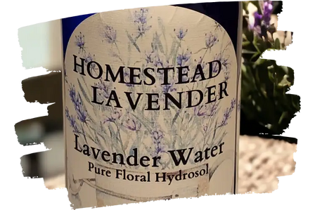 blue bottle of homestead lavender lavender water