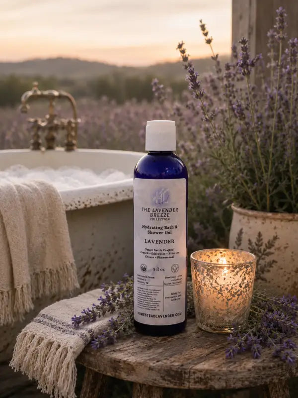 Lavender and rosemary bath and shower gels from Homestead Lavender Farm