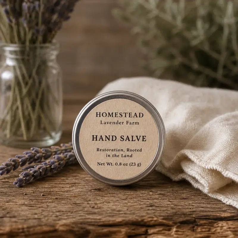 Lavender lip balm and hand salve from Homestead Lavender Farm