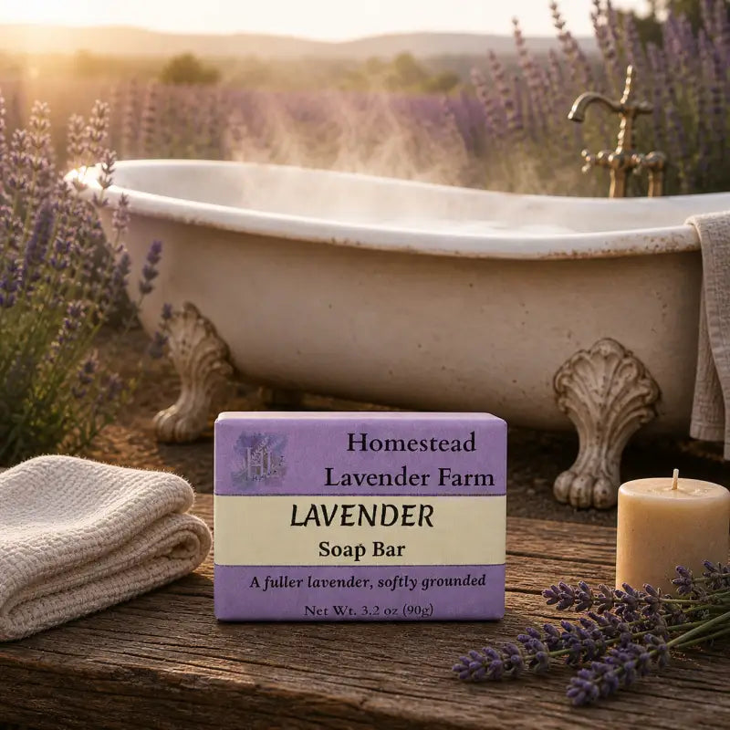 Lavender bar soaps and bath salts from Homestead Lavender Farm