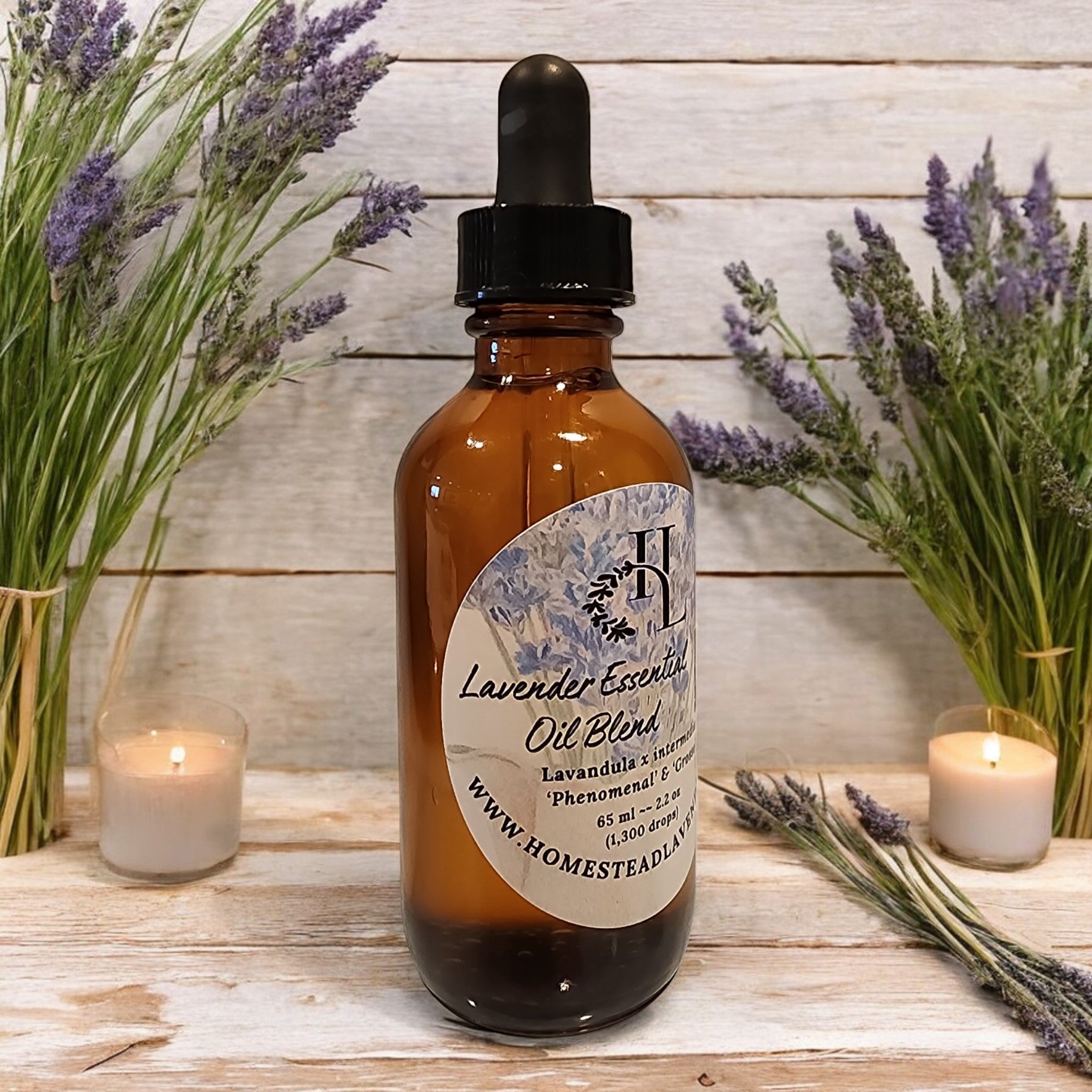 Lavender Essential Oil Blend Lavandula x intermedia 100% pure and steam distilled 65 ml (1300 drops) - Lavender Product