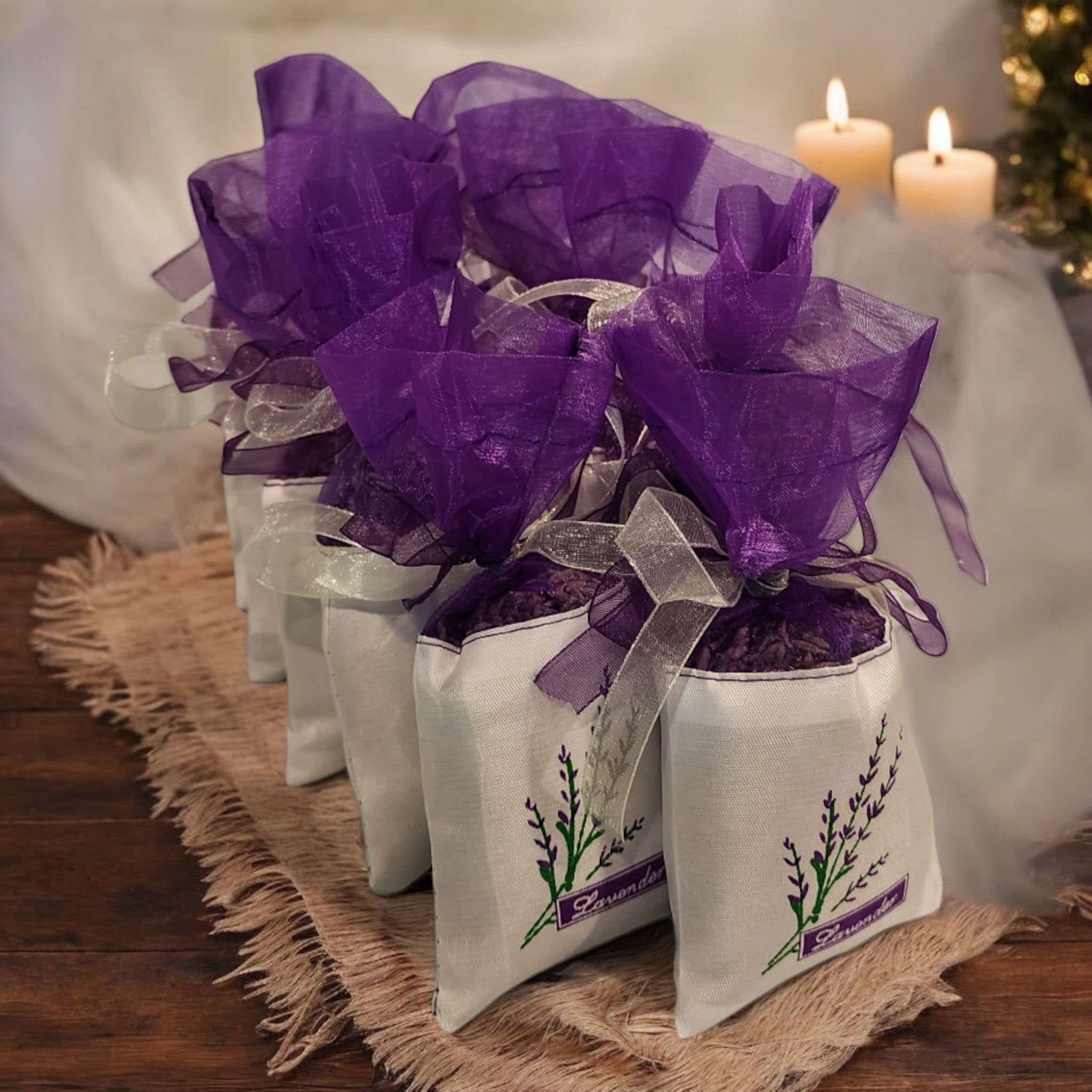 Elevate Your Space with Lavender Sachets: From Closets to Special Occasions (Set of 10) - Lavender Product