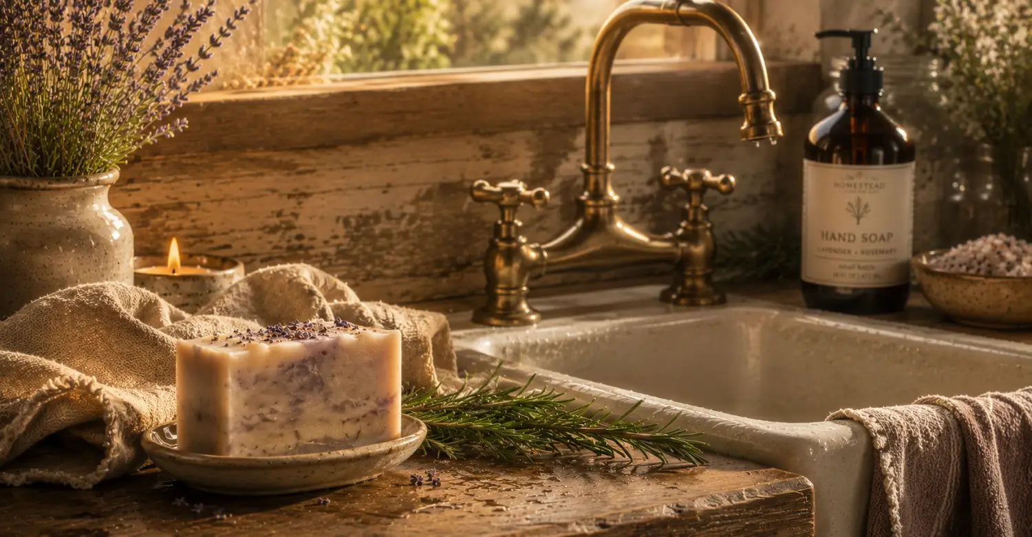 Soap and sink divider