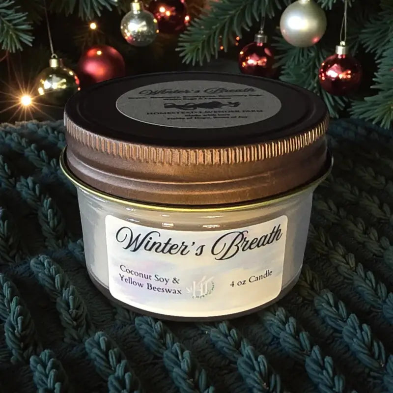 Homestead winter candle collection – 4 oz candle homestead lavender farm