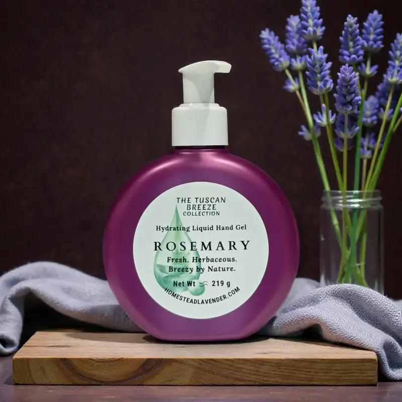 Hydrating liquid hand gel – rosemary & eucalyptus liquid hand soap homestead lavender farm