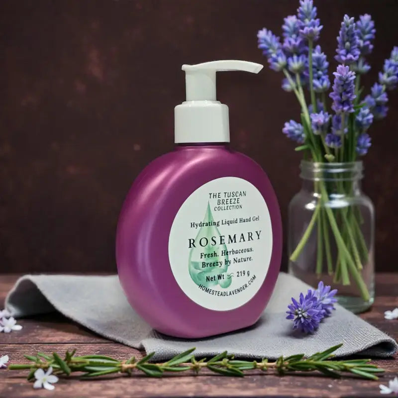 Hydrating liquid hand gel – rosemary & eucalyptus liquid hand soap homestead lavender farm