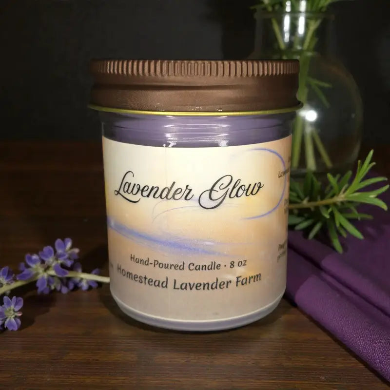Lavender glow — hand-poured coconut soy + beeswax candle candle homestead lavender farm