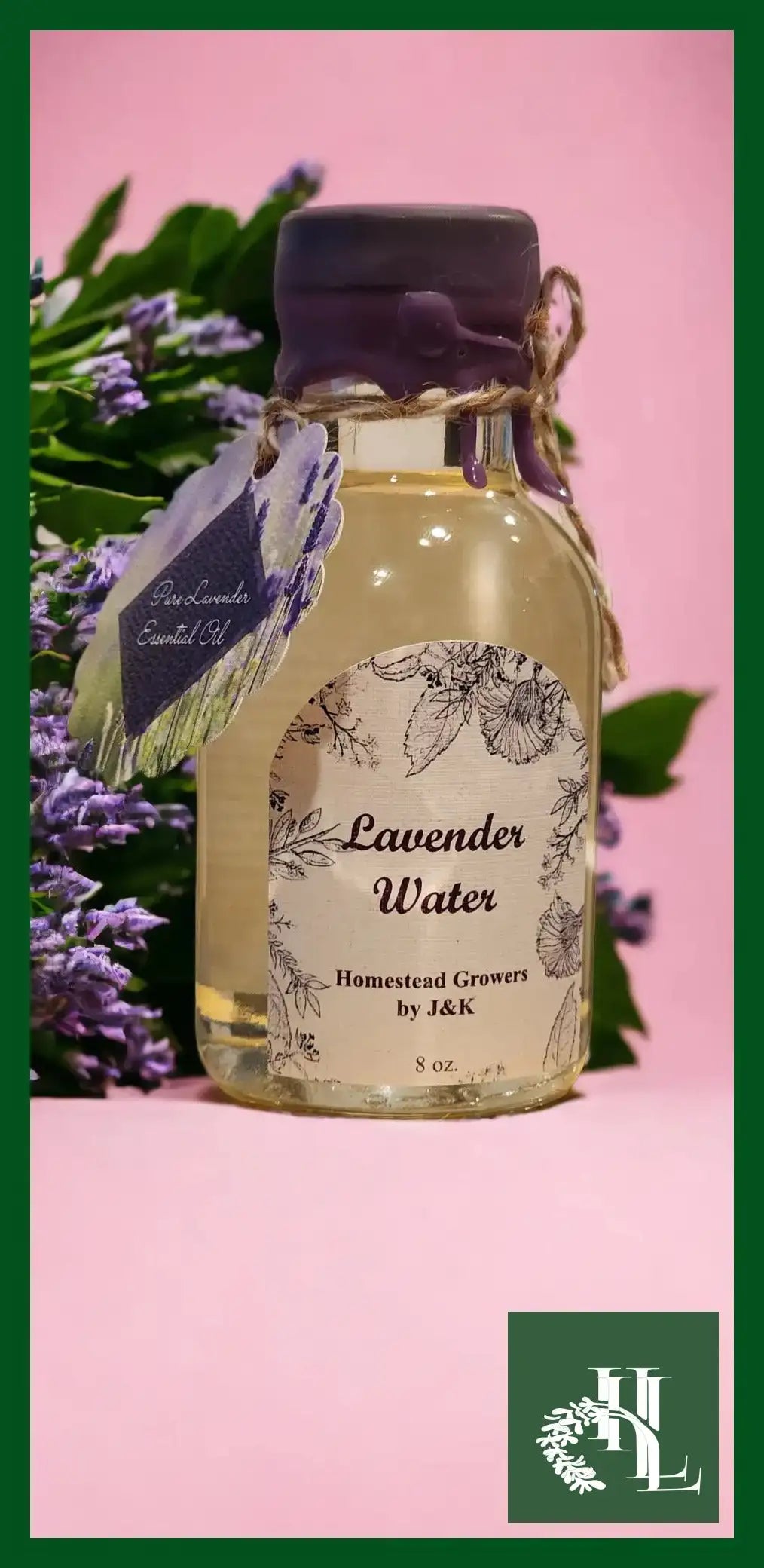 Lavender Floral Water 8 Oz (236 Ml) Clear Glass Hydrosol