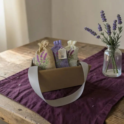 Lavender sachet trio gift set gift set homestead lavender farm lavender sachet trio, sachet trio gift, cream ribbon