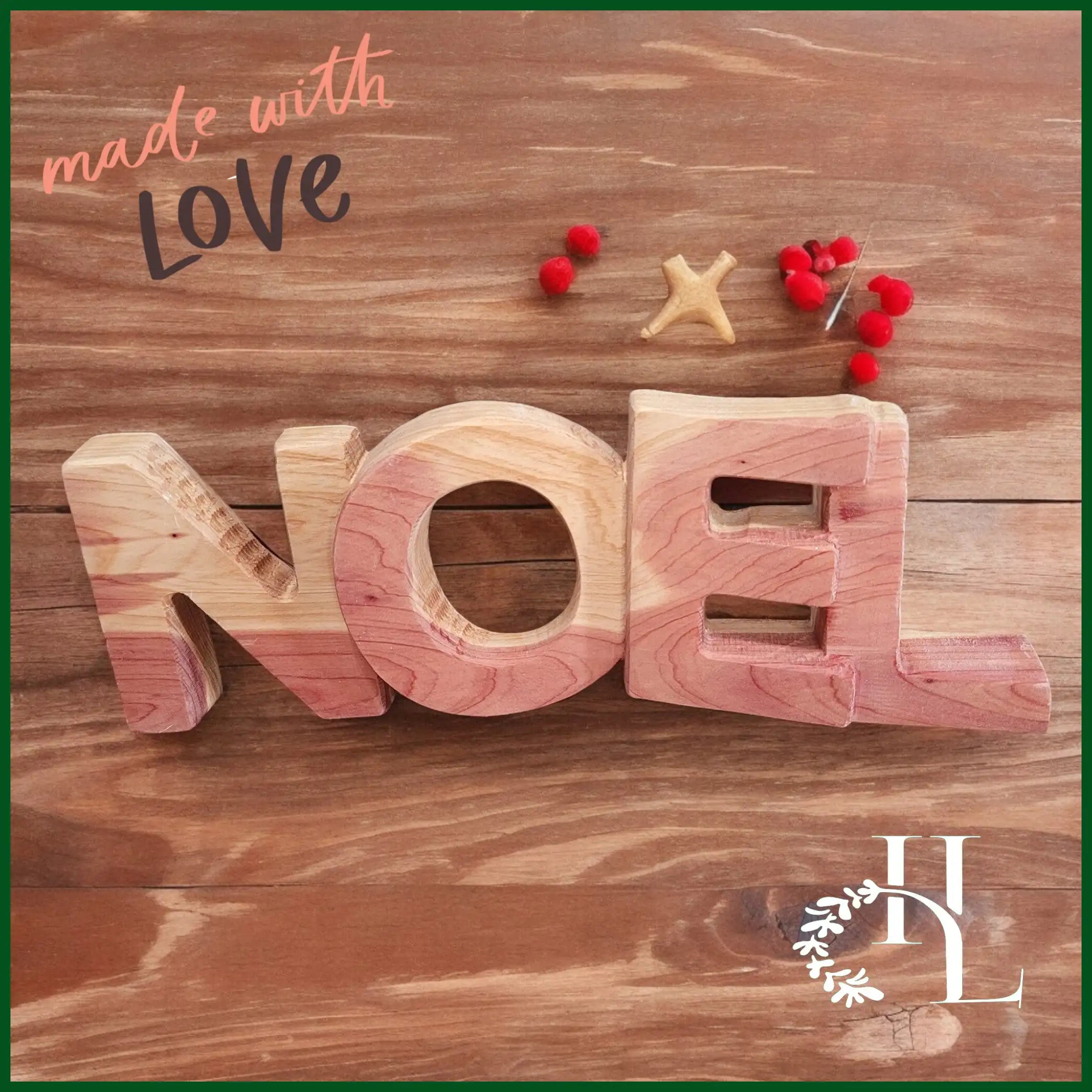 Noel CNC crafted Cedar Christmas Decoration - CNC Product